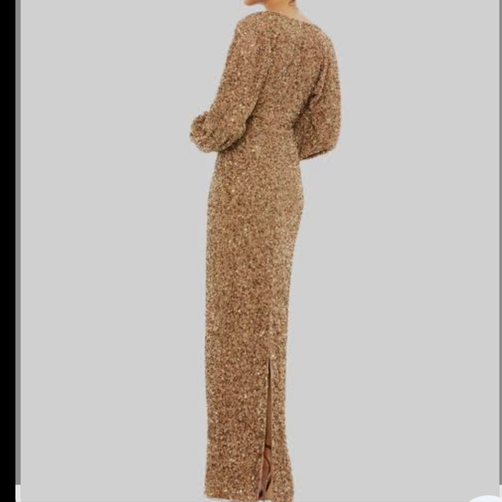 MacDuggal bronze Sequin gown Size 8 and 6 available new with tags - Picture 3 of 14